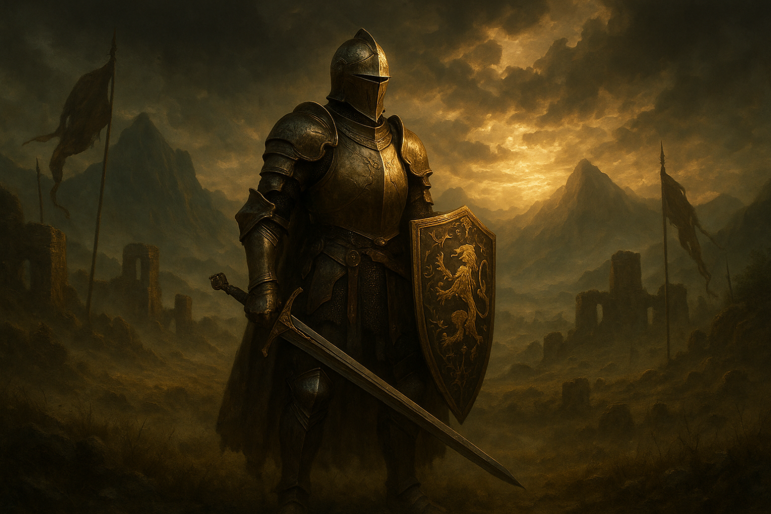 lord of the rings knight theme backround